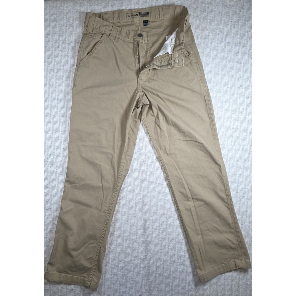CARHARTT Relaxed Fit Work Pants 32x30 Brown Canvas B11 Dungaree